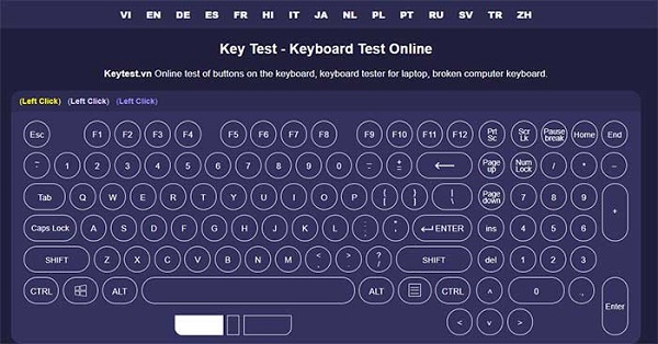 Test lỗi bàn phím và cách khắc phục