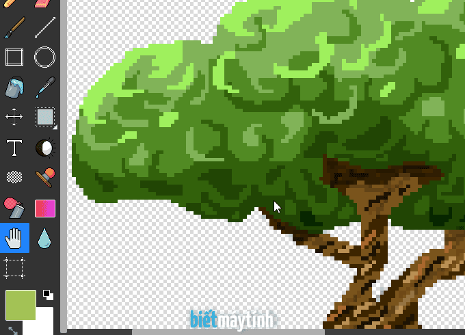 Cách dùng các công cụ vẽ tranh pixel trong Trình vẽ Pixel art