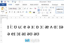 Cách viết phiên âm tiếng Anh IPA trên Word