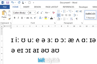 Cách viết phiên âm tiếng Anh IPA trên Word
