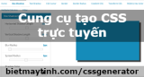 Tạo CSS online | CSS Generator Tool: box shadow, border, gradient…